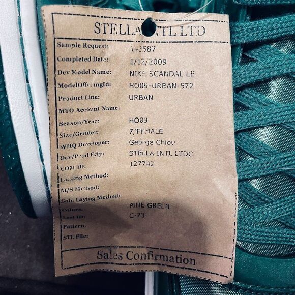 RARE NIKE PROMO SAMPLE Womens Sneaker Boot Scandal LE Pine Green Size 7 US 38 EU - Picture 6 of 7